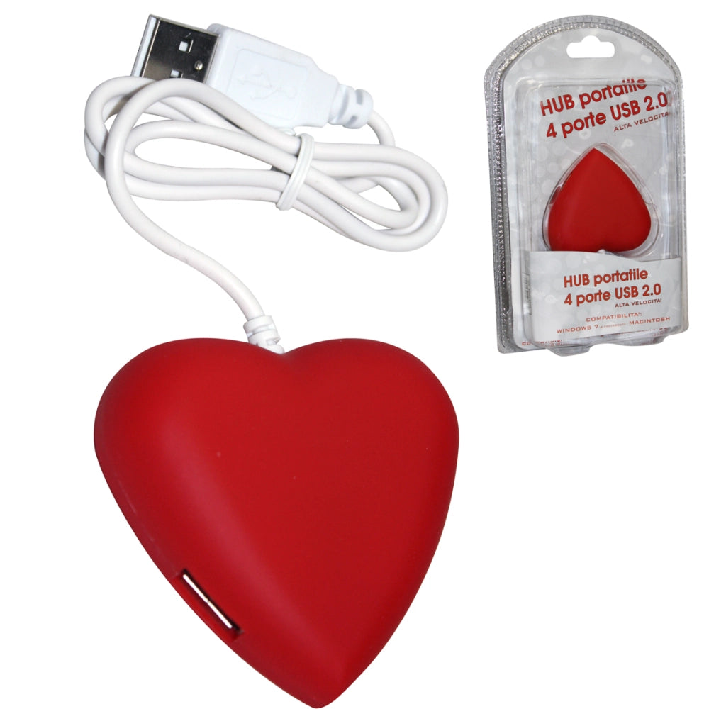 Hub "Cuore" 4 Porte Usb