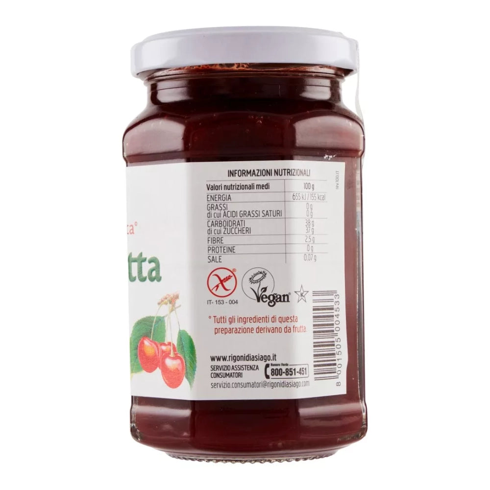 Rigoni di asiago fiordifrutta bio ciliege marmellata in vasetto da 250 grammi
