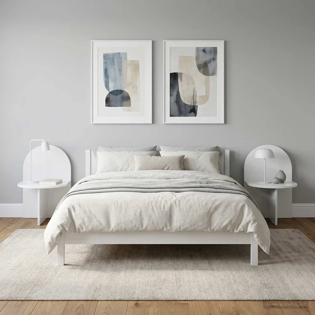 Comodino 2 pcs Bianco Lucido 48 x 49 x 65 cm 8001122