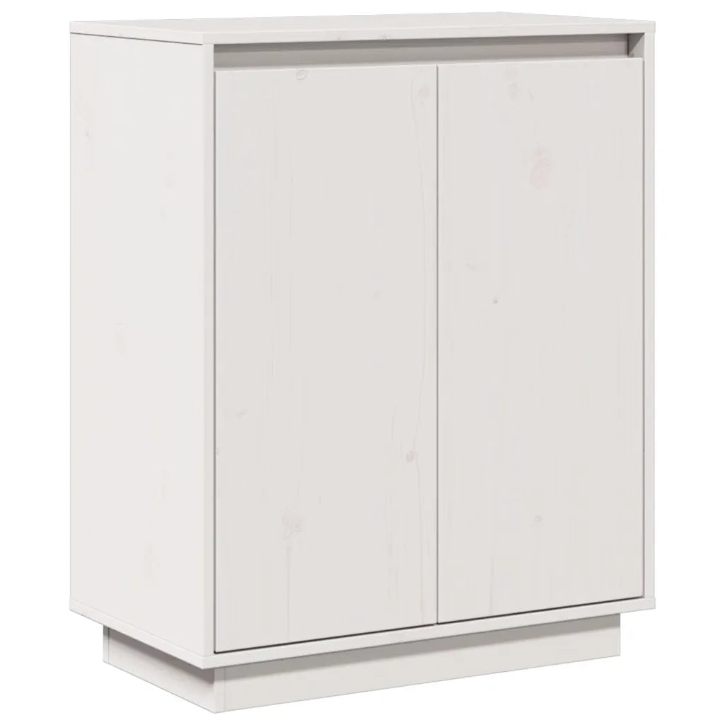 Credenza | Madia | Buffet da pranzo | Armadio da pranzo Bianca 60x34x75 cm in Legno Massello di Pino