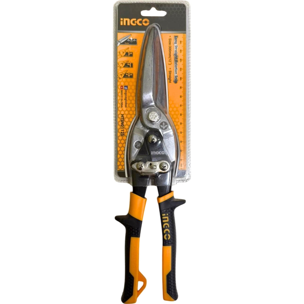 Cesoia lattoniere dritta professionale 300 mm taglio plastica gomma ottone 0,5mm