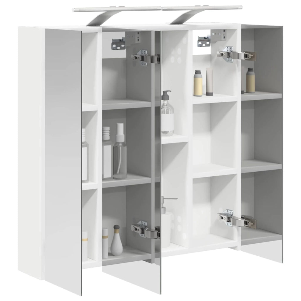 Mobiletto per specchio da bagno Bianco 70 x 14,5 x 70 cm