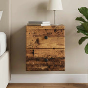 Mobiletto da notte a muro Legno antico 34,5 x 33 x 40 cm 899161
