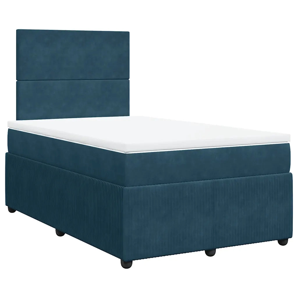 Giroletto a Molle con Materasso Blu 120x200 cm in Velluto 3294608