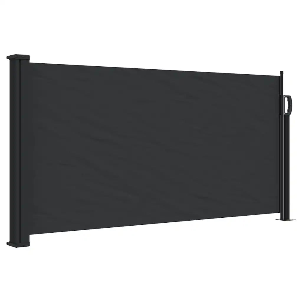Tenda da Sole Laterale Retrattile-Tenda parasole per balcone per giardino Nera 100x500 cm
