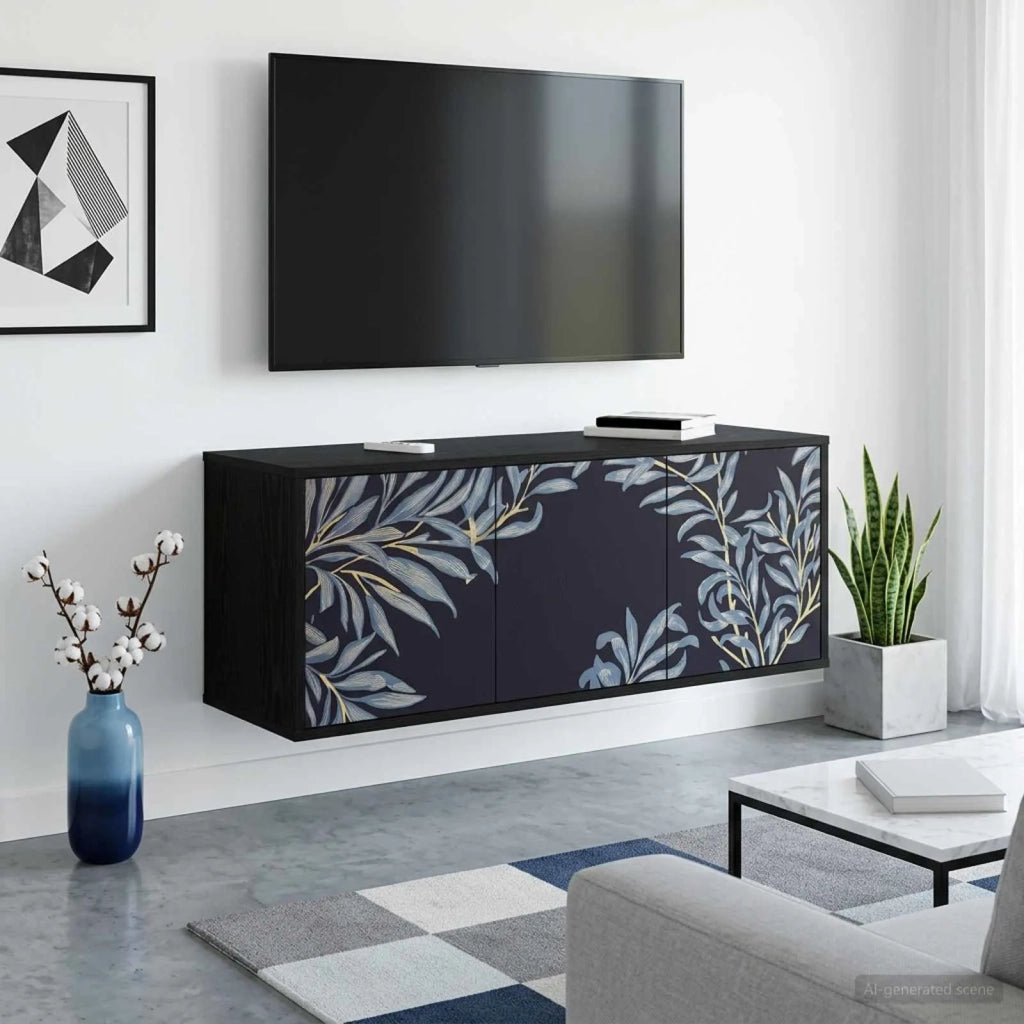 Mobile TV da Parete DOKKUM 102 x 33 x 40 cm Rovere Nero 8007166