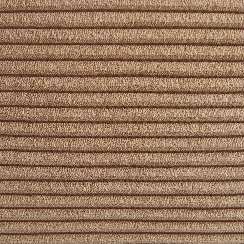 Poltrona in velluto a coste con poggiapiedi, 1 posto, beige scuro