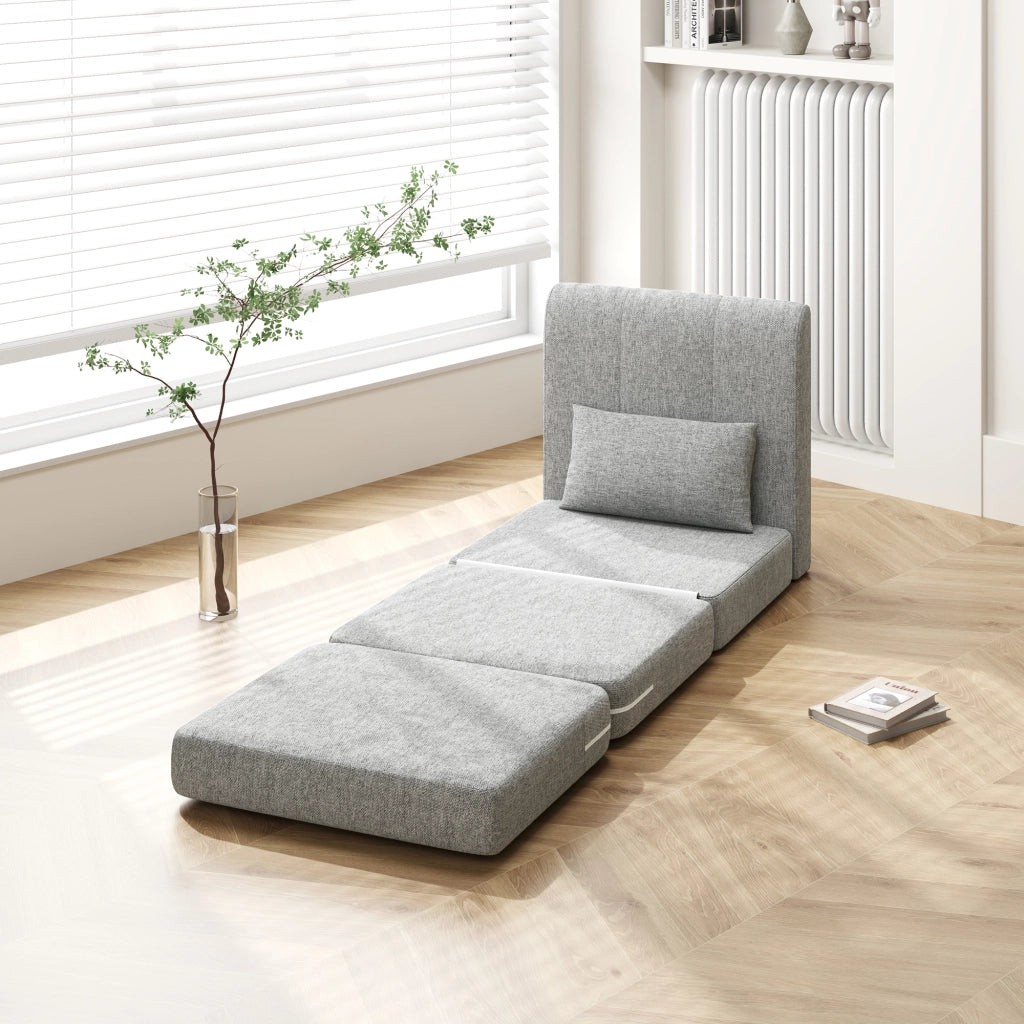 Poltrona letto ¨C zephmum ¨C grigio, con materasso
