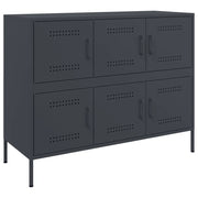 Credenza | Madia | Buffet da pranzo | Armadio da pranzo Antracite 100,5x39x79 cm in Acciaio