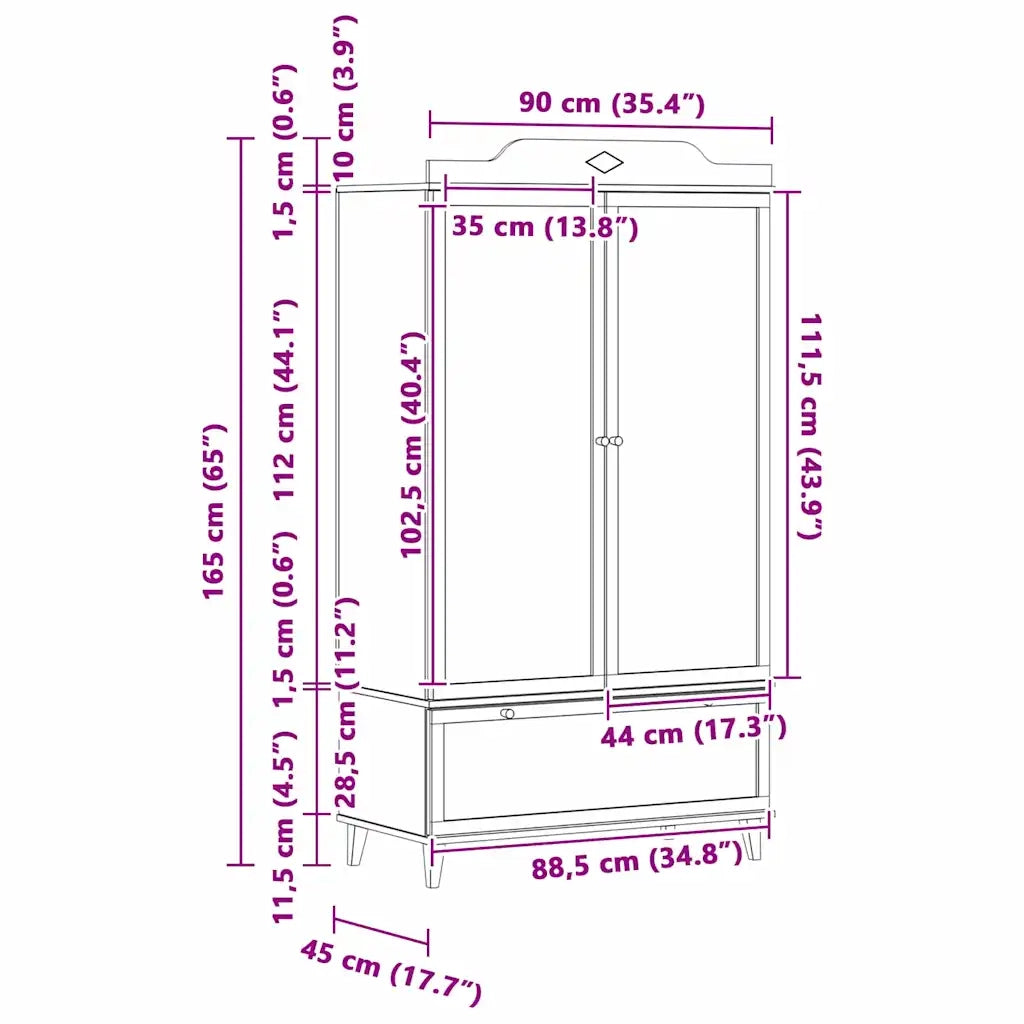 vidaXL Armadio con Lavagna con porta Grigio e bianco Legno multistrato