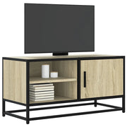 Mobile TV Rovere Sonoma 80x34,5x40 cm Legno Multistrato Metallo 848820