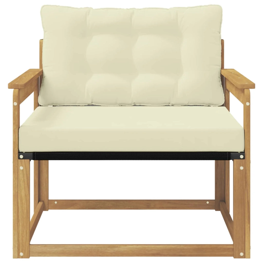 Set di divani da esterno-Sofa da giardino Legno di Acacia Massello e Textilene 662291