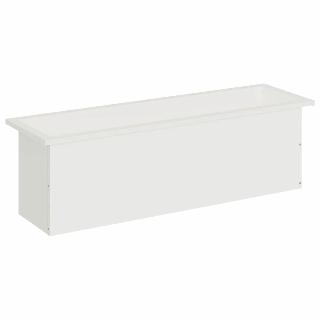 Fioriera da giardino con LED Bianco 30 x 100 x 30 cm Acciaio 8008114