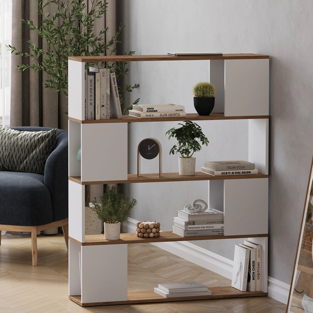 Vicco Divisorio per ambienti Rovere bianco/dorato 100 x 124.5 cm