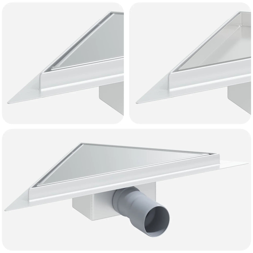 Scarico Doccia Triangolare 2 in 1 Argento 32 x 32 x 7,5 cm CFW8312429