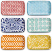 Set di piatti di ceramica premium da 6-8 pollici per antipasti e dessert - resistente a lavastoviglie e forno a microonde - diverse colori