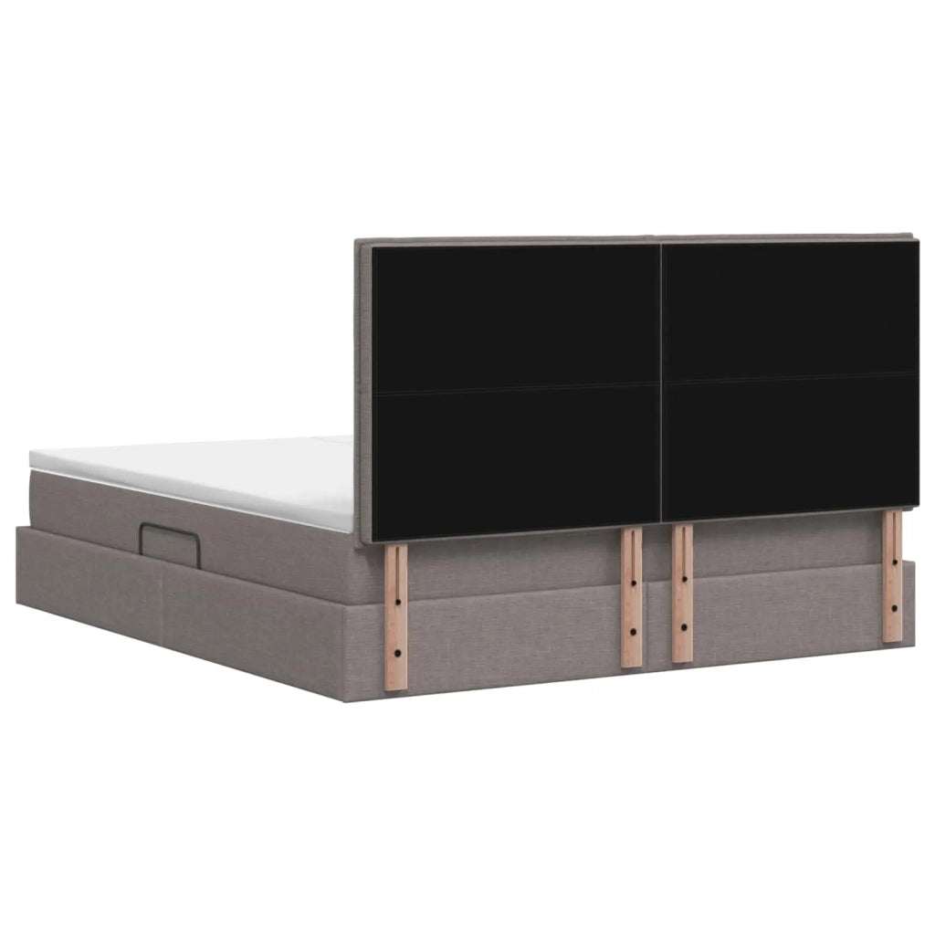 Letto con contenitore LED e materasso Tortora 200 x 200 cm 3460251