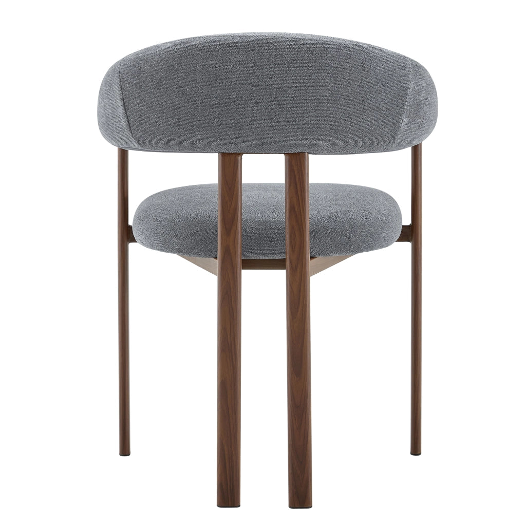Poltrona in Tessuto ¨C MINIMAL ¨C Grigio, Gambe in Metallo, Set 2 Pezzi
