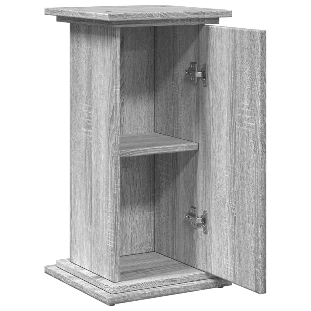 Espositore con Portaoggetti Grigio Sonoma 31x30x60cm Truciolato CFW1593953