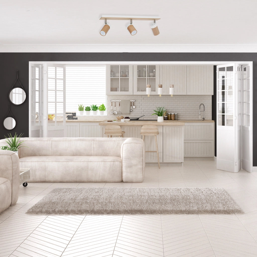 Plafoniera Milagro Baron 3xGU10 legno bianco marrone moderna