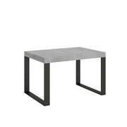 Tavolo Allungabile 140-400x90x77 cm Tecno Cemento Telaio Antracite