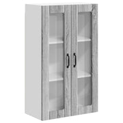 Pensile da cucina | Mobile in vetro da parete LUCCA Grigio Sonoma 60 x 31 x 100 cm