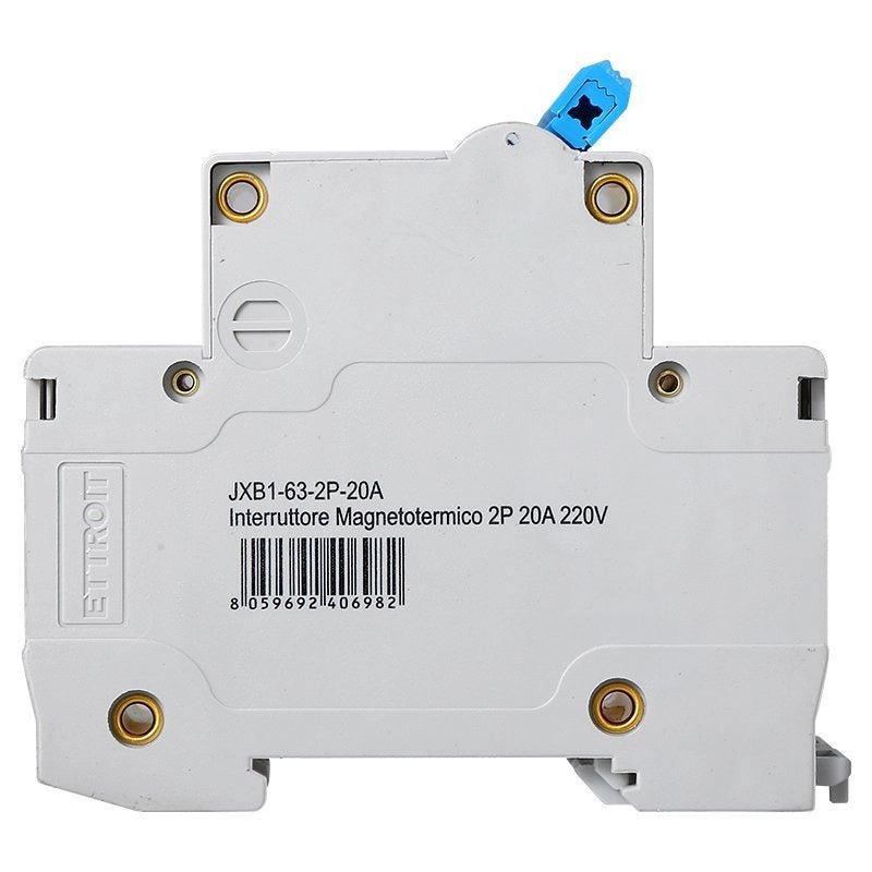Interruttore Magnetotermico Automatico 2P 20A 6000A 220V Salvavita Stotz Occupa 2 Moduli DIN