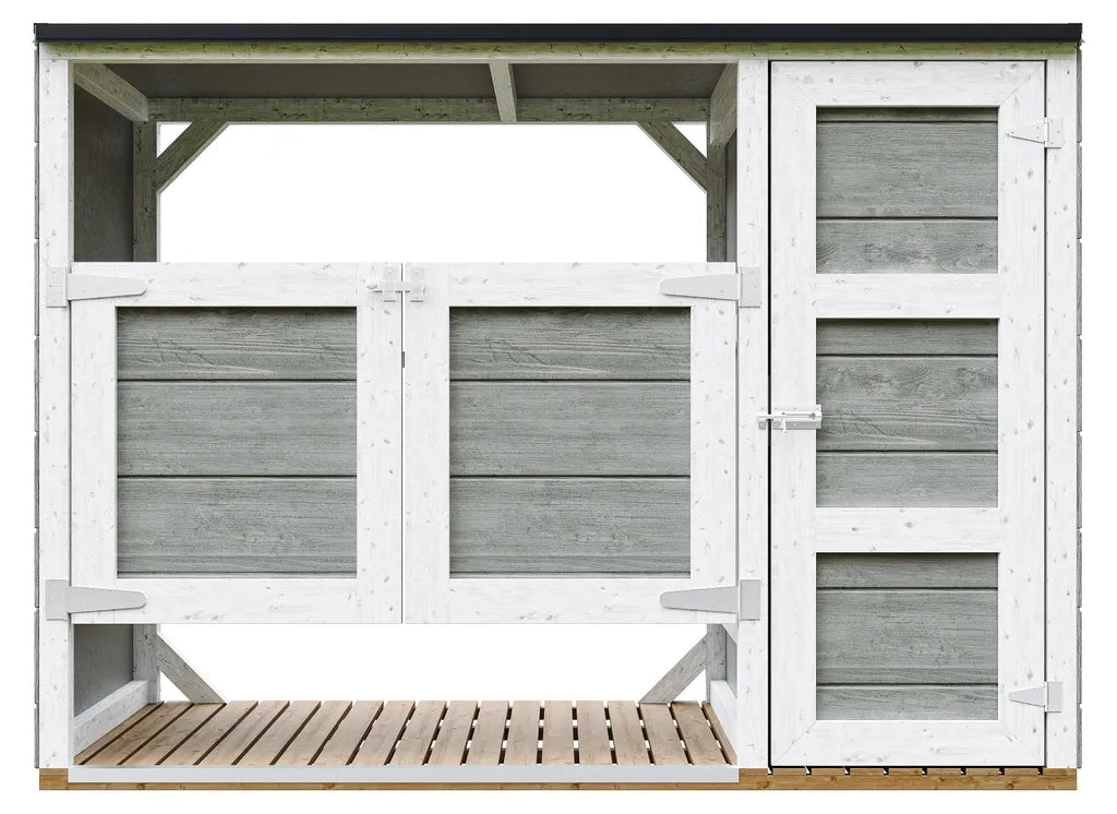 Ricovero per bidoni da giardino 2x240L TIMBELA M981A-TUNDRA GREY