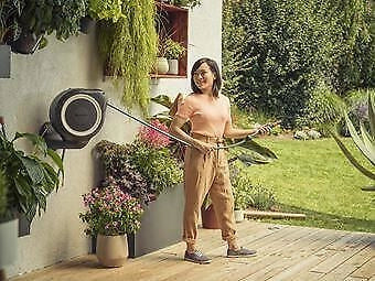 Gardena RollUp Rocchetto montato a muro Automatico Nero, Grigio