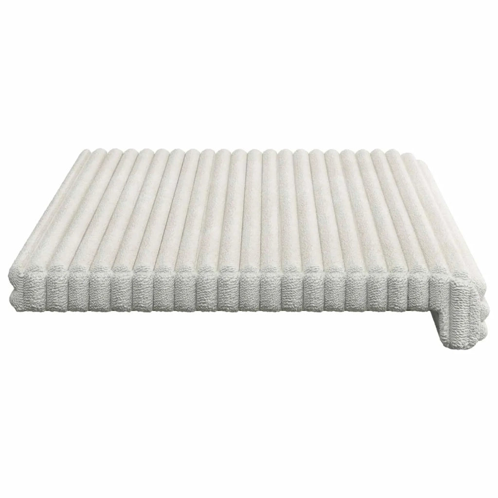 Cuscino per panchina Corduroy Morbido Crema Profondità 35 cm 42043298