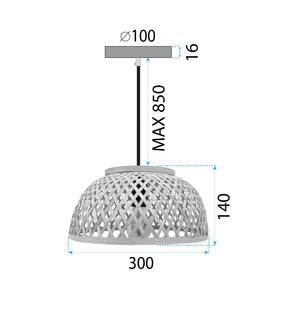 Lampada Da Soffitto Bamboo APP1628-1CP