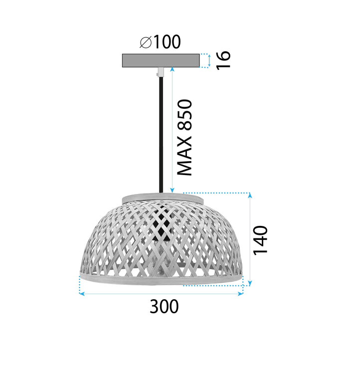 Lampada Da Soffitto Bamboo APP1628-1CP