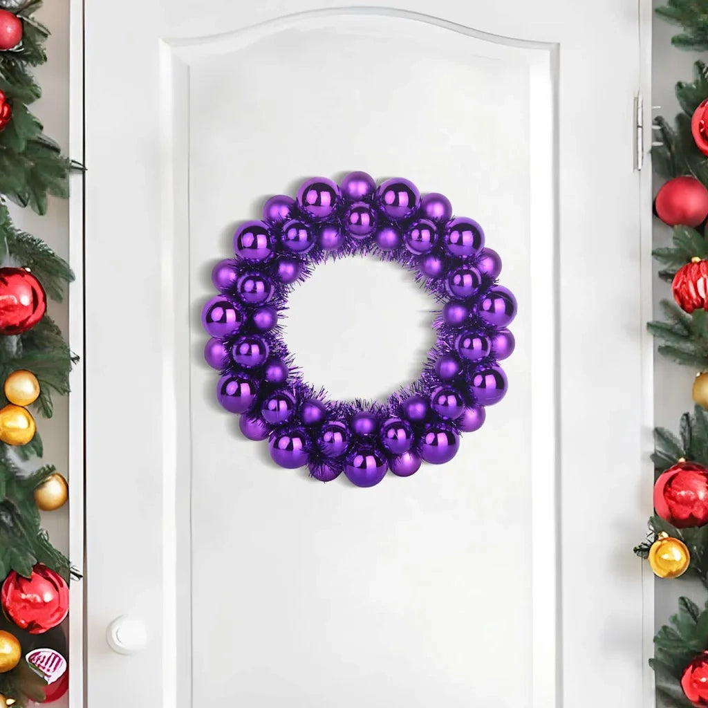Corone di Palline di Natale 2 pcs Lillà 33 x 33 x 7 cm