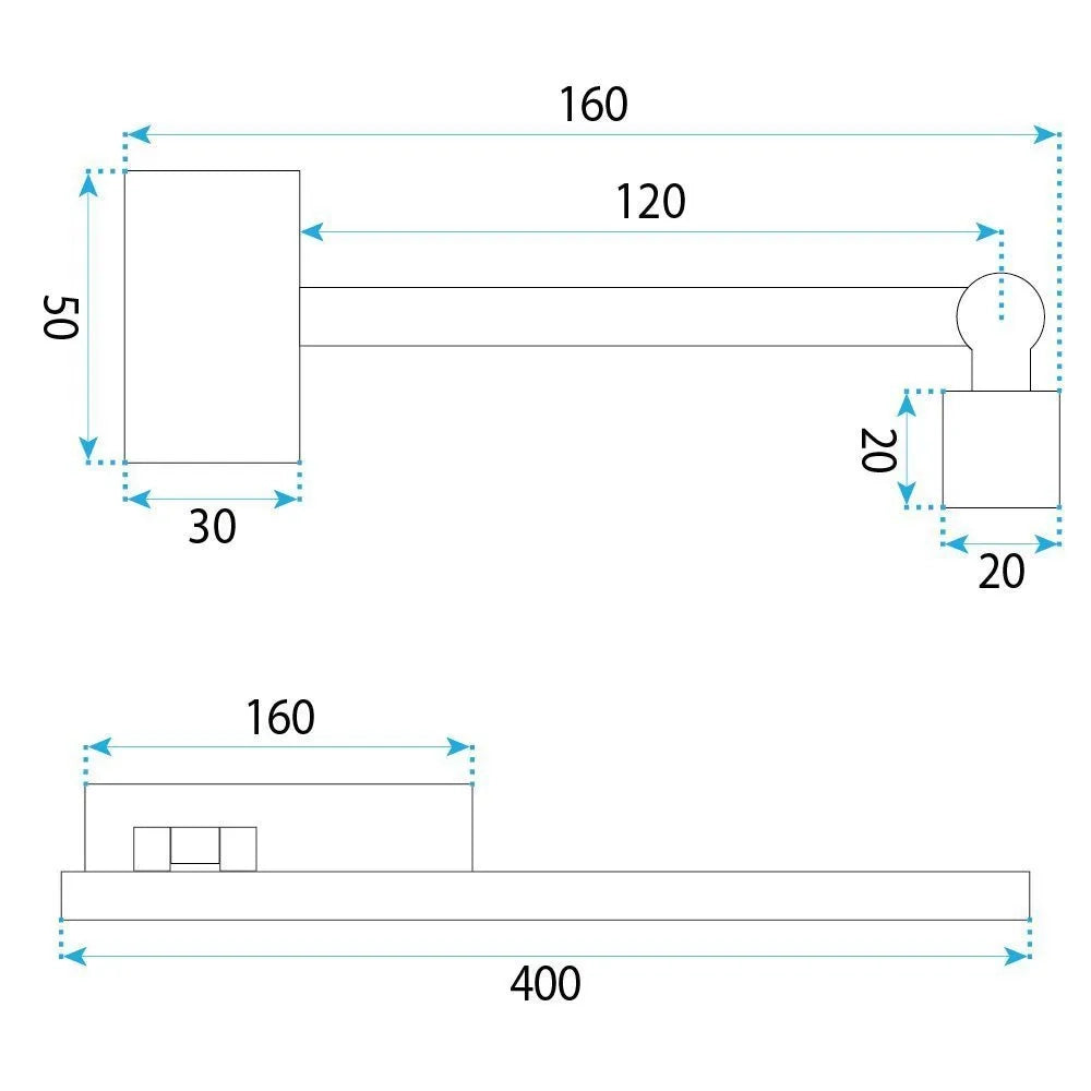 Applique Da Bagno Led Swe028-1w 40cm Chrome