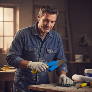 Cazzuola ancora a punta tonda 14 cm con manico in gomma