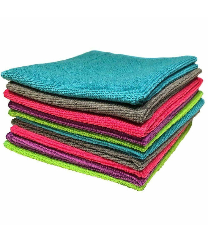 24 Panni Microfibra 30x30cm Panno Pulizia Multiuso Lavaggio Auto Asciugamano         