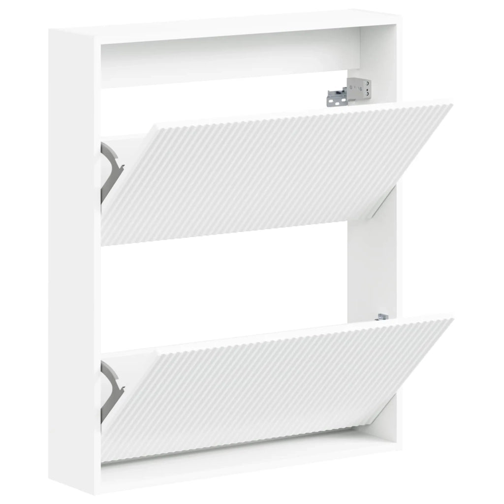 Mobiletto per Scarpe da Muro ARNHEM 71 x 17 x 86 cm Bianco 896635
