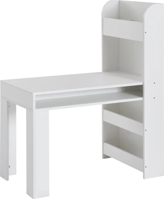 Scrivania per bambino con mensola - Tavolo per bambini - Scrivania per studenti con ripostiglio - Banchetto per scuola - 90x50x110 cm
