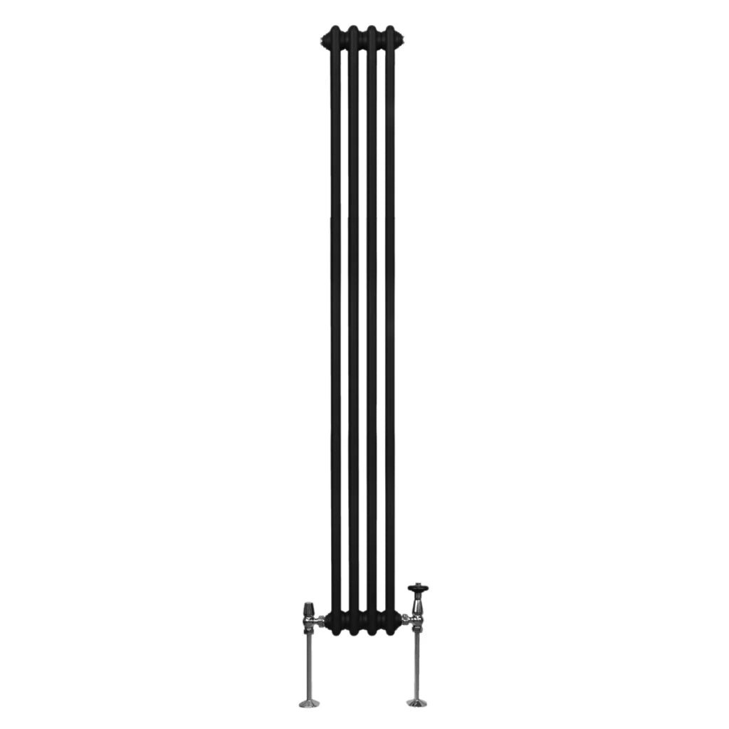 Termosifone Radiatore a 3 colonne per riscaldamento centralizzato verticale Nero 180x20cm
