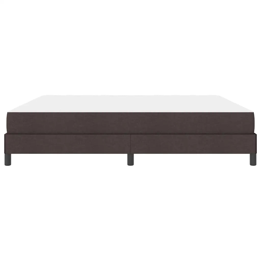 vidaXL Letto a molle con materasso Marrone scuro 200 x 200 cm Tessuto