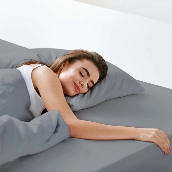 Duvetino Jersey Katoenen Duvet 160x200cm 30-40cm Matrashoogte Colore Grigio Leggero Duvetino senza Rincrescimenti 160x200