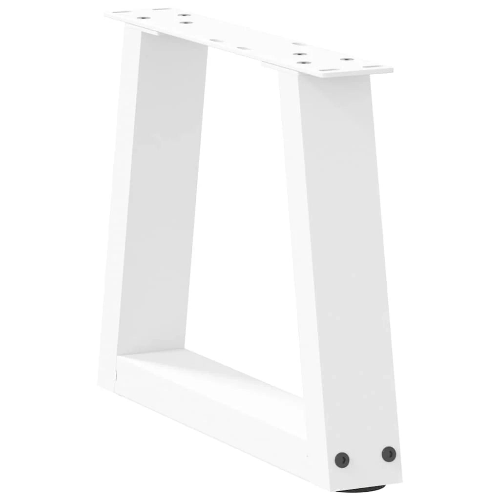 Set di 2 gambe per tavolino da caffè a forma di V 40 x 31 cm con piedini regolabili stile moderno acciaio bianco 02_0056822
