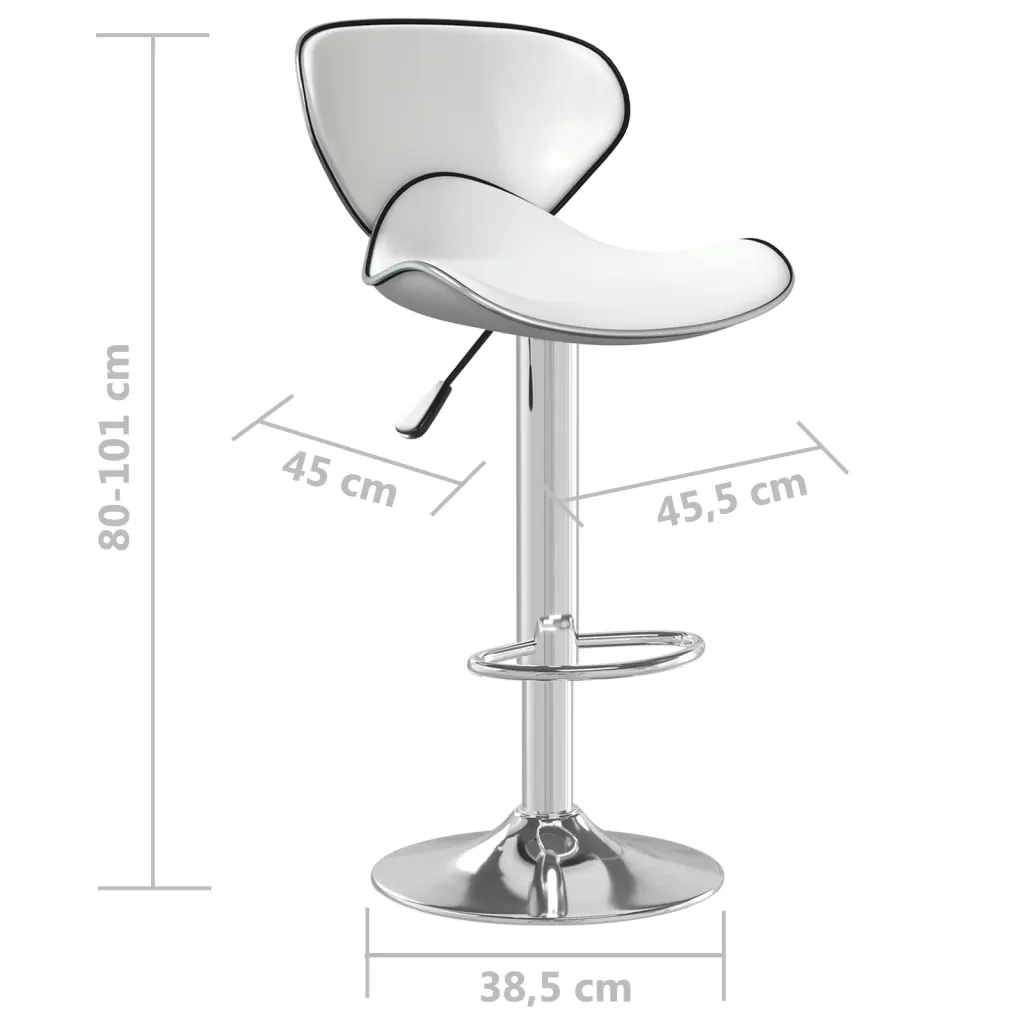 Sgabello da Bar Bianco in Similpelle cod mxl 57306