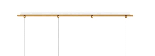 SOSP. OTTONE SATINATO 4 LUCI RETTANGOLARE VETRI (2 X PICCOLO + 2 X GRANDE) TUTTI ZAFFIRO 1191OS-S4 RMIX-ZA