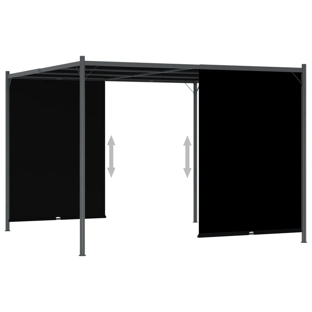 Pergola da Giardino con Tetto Retrattile 3x3 m Antracite CFW4570445
