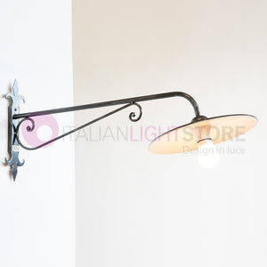 PIATTO Applique Rustico per Esterno Braccio Sporgente L.90 Cm.