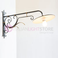 PIATTO Applique Rustico per Esterno Braccio Lavorato sporgente 90 cm