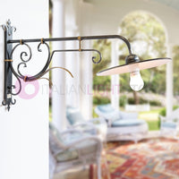 PIATTO Applique Rustico per Esterno Braccio Lavorato sporgente 90 cm