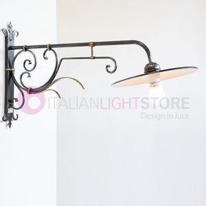 PIATTO Applique Rustico per Esterno Braccio Lavorato sporgente 90 cm