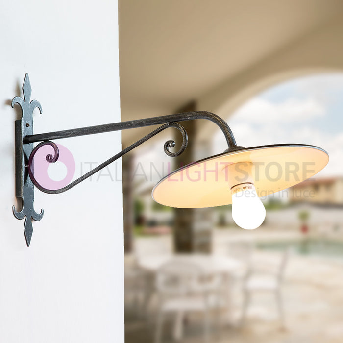 PIATTO Applique Rustico per Esterno Braccio Sporgente L.65 Cm.